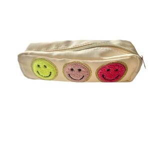 Pencil Bag Makeup Pouch Happy Face Smile Cosmetic Purse Storage Beauty Accessory